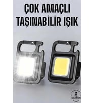 Anahtarlık Çok Amaçlı Mıknatıslı Taşınabilir Işık Led Şarjlı