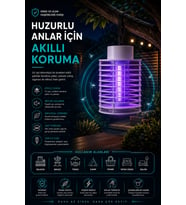 Şarj Edilebilir UV Teknolojili Sivrisinek Tuzağı