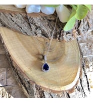 Safir Taşlı Anturaj Kolye (Karışık)