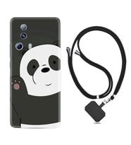 Xiaomi Mi 13 Lite Kılıf Silikon Boyun Askılı İpli Desenli Silikon Hello Panda 1709