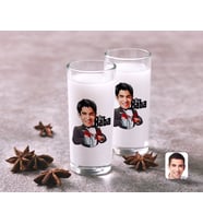 BK Gift Kişiye Özel Renkli Baskılı Godfather Baba Karikatürlü İkili Rakı Bardağı Seti-5 (Beyaz)