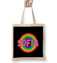 Sofia-Name Personalized Custom - Vintage Retro Rainbow Style Design Gift Baby-Gift For Her Bez Çanta Uzun Saplı