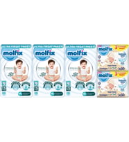 Molfix Premium Bebek Bezi Beden:5 (11-18KG) Junior 198 Adet Ultra Fırsat Pk + 6 Adet Islak Mendil