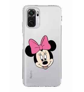 Xiaomi Redmi Note 10 4G  Kamera Korumalı Kapak Minnie Mouse Tasarımlı Şeffaf  Kılıf