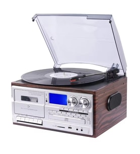 Knstar KN-110 Bluetooth Kumandalı Cdli Kaset USB Radyo 33-45-78 Plaklar Çalar Pikap