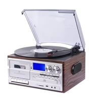 Knstar KN-110 Bluetooth Kumandalı Cdli Kaset USB Radyo 33-45-78 Plaklar Çalar Pikap