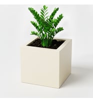 KARE FİBER SAKSI 30X30X30 (Krem)
