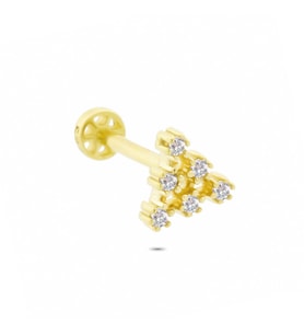 Glorria Altın Piramit Tragus Piercing