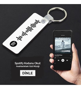 Sevgililer Günü Hediyesi Kişiye Özel Spotify Ses Dalgası Anahtarlık