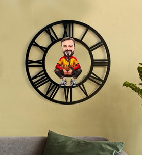 Kişiye Özel Taraftar Karikatür 3D Ahşap Mdf Duvar Saati 234