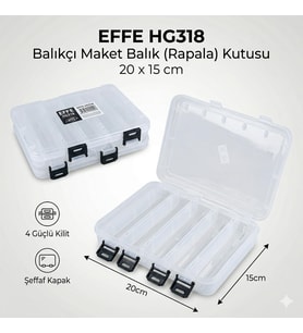 Effe HG318 Balıkçı Maket Balık Rapala Kutusu 20x15cm