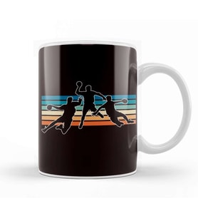 Vintage Handball Players Retro Handballer Ball Sports Team Kupa Bardak Porselen