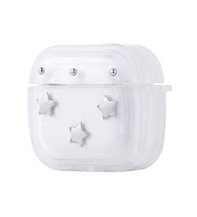 Apple Airpods 4 Zore Airbag 44 Airbag Tasarımlı Simli Şeffaf Kutup Kılıf AirPods 4 Zore - Yıldız