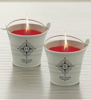 BK Gift Sevgililere Özel Baş Harfli İsimli 2’li Mini Metal Kovada Kokulu Mum-9, Sevgiliye Hediye, Sevgililer Günü