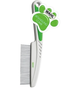 Wahl 858458-016 Pet Tüyü Düğümü Çözücü Metal Uçlu Tarak (Yeşil-Beyaz)