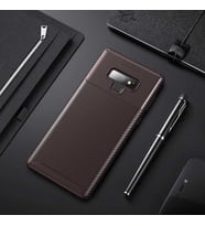 Samsung Galaxy Note 9 Kılıf Esnek Soft Karbon Tasarım Legion Serisi (Kahverengi)