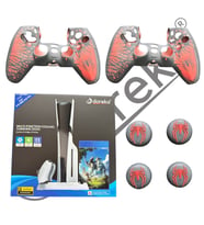 PS5 Slim / Pro Uyumlu Soğutuculu Şarj Standı + 2 Adet Silikon Kılıf + 4'lü Analog Koruyucu Set
