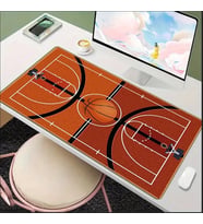 70X30 CM BASKETBOL SAHASI TEMALI KAYDIRMAZ TABAN SPEED YÜZEY OYUNCU MOUSE PAD GAMİNG