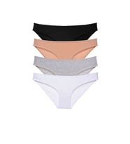 Mulvxbrf Brf02 4 Adet Süper Eko Set Likralı Kadın Slip Külot Siyah Ten Gri Beyaz (Mulvix)
