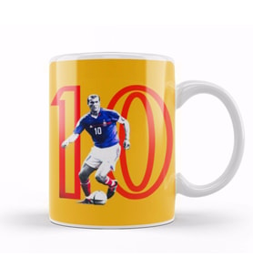 Zinedine Zidane 10 Kupa Bardak Porselen