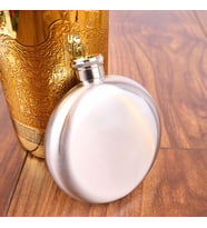 Perlotus 5 Oz 150 cc Hunili Çelik Viski Yuvarlak İçki Cep Matarası