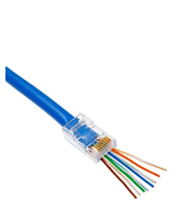Yeni Nesil Jak Cat5/Cat6 Rj45 Konnektör 100 Lü Paket Cat6 Ez Plug
