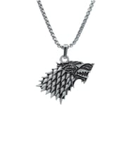 Game Of Thrones Kurt Örme Zincir Kolye - Gümüş Kaplama - Erkek Kadın Kolye - No:1359