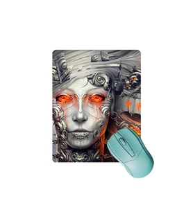 SonicTouch Tanrıça Gri Kaymaz Taban Pürüzsüz Yüzey Gamer Oyuncu Masaüstü Dikişsiz Mouse Pad 17x21cm
