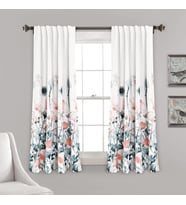 Lexroo Zuri Flora Oda Karartma Pencere Perdesi Panel Çifti, 160 cm Uzunluk x 132 cm Genişlik