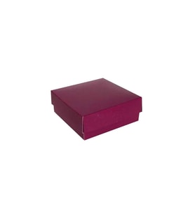 Komple Karton Kutu Düz Renk 8X8X3 CM (25 Adet)  Mor