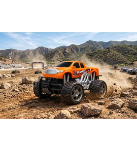 Uzaktan Kumandalı Off Road Arazi Araba 27 MHz Şarjlı Full Fonksiyon 4x2 Off Road Kamyon Arazi Aracı (Turuncu)
