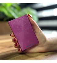 Mekanizmalı Kartlık Rfid Korumalı Alüminyum Otomatik Mekanizmalı Kredi Kartlık Renkli Simli Pembe (Pembe-Sim)