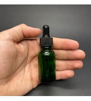 15Ml Yeşil Cam Damlalıklı Şişe , Siyah Plastik Kapak , 15 Cc Yeşil Cam Damlalıklı Şişe x 6 Adet