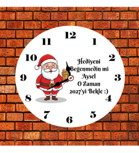 Çalışanlara Özel Esprili Yılbaşı Duvar Saati Kişiye Özel