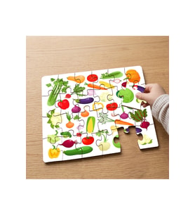 Sebzeleri Tanıyalım Tasarımlı 24 Parça Ahşap Çocuk Puzzle MPK0129