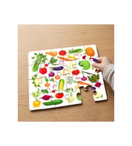 Sebzeleri Tanıyalım Tasarımlı 24 Parça Ahşap Çocuk Puzzle MPK0129