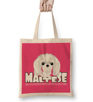 Maltese Dog 02 Bez Çanta Uzun Saplı