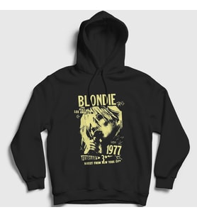 Presmono Unisex Siyah Debbie Harry Müzik Blondie Kapüşonlu Sweatshirt 474477tt