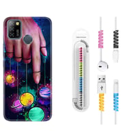 INFINIX Smart 4 5 6 Zero 8 S5 Pro Kılıf Kablo Koruma Spiral Silikon Finger planet 1740