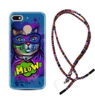 General Mobile GM8 Go GM9 GM20 Pro Plus Kılıf Boyun Asklı Rasta Silikon Super Meow 1715