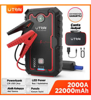 UTRAI Jstar One 22000mAh 2000A Jump Starter Taşınabilir Akü Takviye Cihazı ( Çanta + Pusula + Powerbank + Led Lamba)