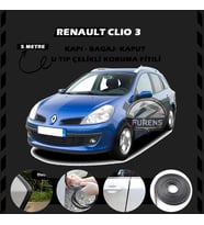 Renault Clio 3 Oto Araç Kapı Koruma Fitili 5metre Parlak Siyah Renk