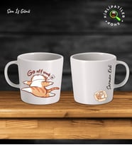 KirliPatiler Taş Kupa Fincan Üzeri Çalışan Kedi Baskılı (Model 17)