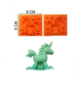 ŞEKER HAMUR KALIBI SİLİKON UNİCORN 8*8