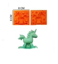 ŞEKER HAMUR KALIBI SİLİKON UNİCORN 8*8