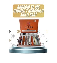 Mey İthalat® 7 Kordonlu Akıllı Saat Plastik Kordon Hasır Kordon Çelik Kordon