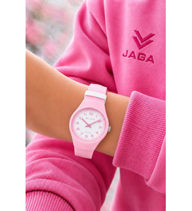 JAGA Unisex Rakamlı Kadran Çocuk Kol Saati 100 Mt Su Geçirmez Spor Silikon Kordonlu JG.11
