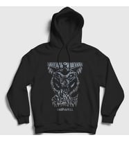 Presmono Unisex Siyah Wolf Moonspell Kapüşonlu Sweatshirt 166112tt