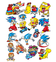 Karakterler Sticker Set 5 21 Parça Telefon, Tablet, Defter, Laptop Sticker