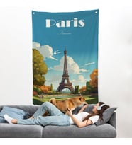 Fransa Paris Eyfel Kulesi Duvar Örtüsü-7809